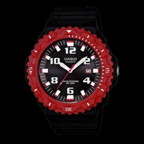 CASIO 100m Waterproof Resin Strap Quartz Movement Watch Mens