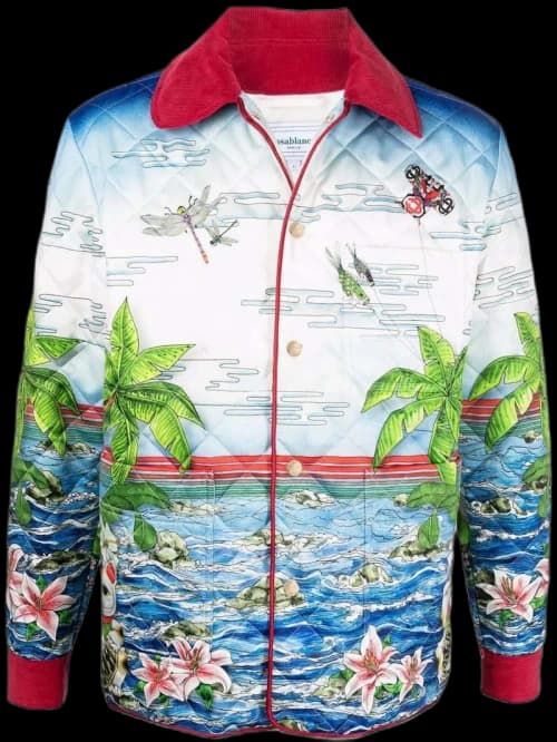 Casablanca Table Tennis Club Sunrise Quilted Jacket Blue/Multi