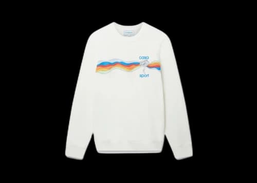 Casablanca Mind Vibrations Wave Sweatshirt Off-White