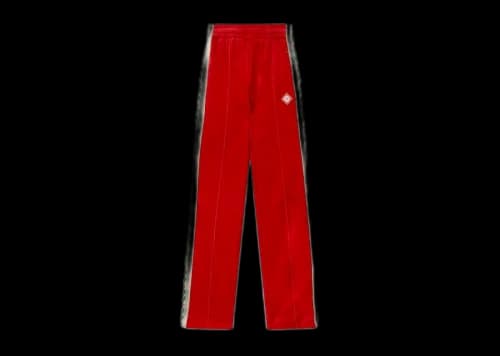 Casablanca Laurel Velour Track Pants Red