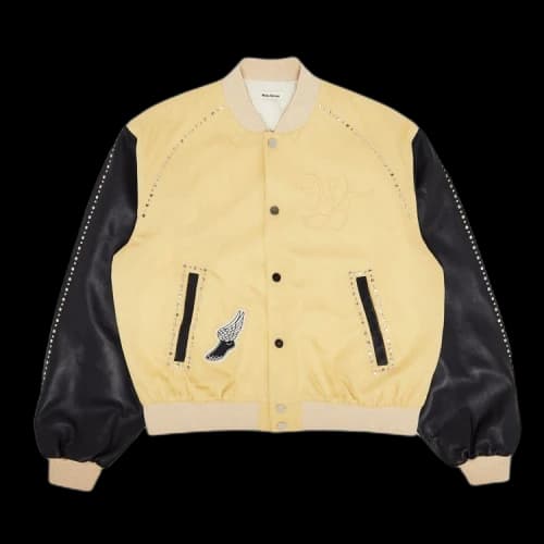 Wales Bonner Sky Varsity Jacket 'Parsnip/Navy'
