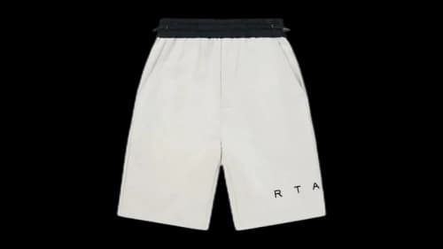 RtA Wide Leg Knee Length Sweat Shorts Grey/Black