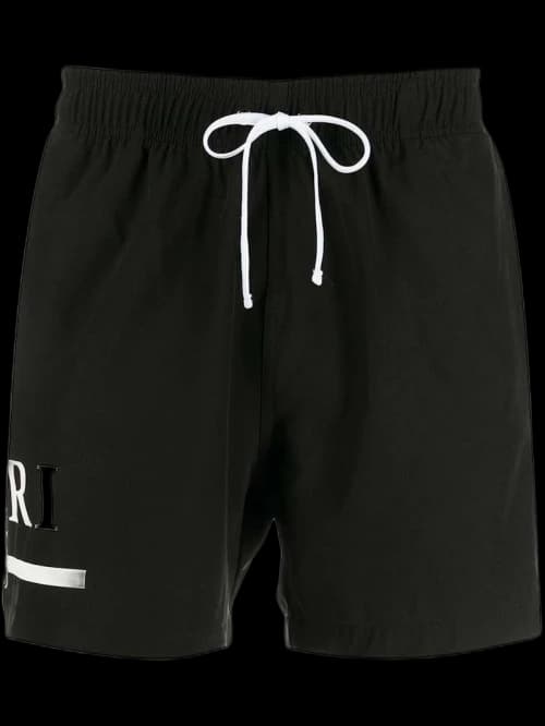 AMIRI M.A. Bar Drawstring Swim Trunks Black