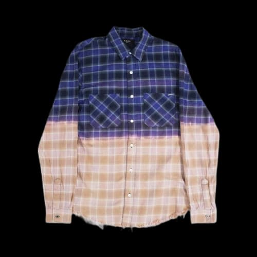 Amiri Bleached Flannel 'Navy'