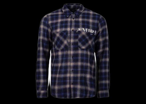 AMIRI Cherub Flannel Shirt Blue