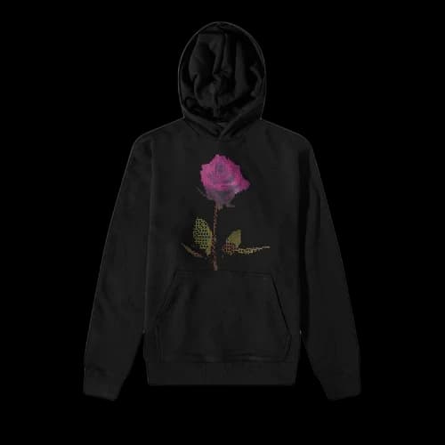 Ksubi Pixel Flower Kash Hoodie 'Jet Black'