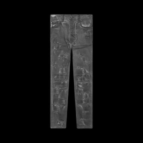 Ksubi Chitch Oil Slick Repair Slim Fit Jeans 'Jet Black'