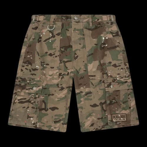 Ksubi Trooper Cargo Shorts Woodland Green