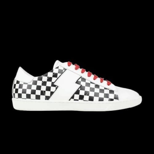 Amiri Viper Leather 'White Black Check'