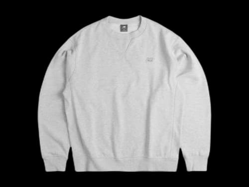 New Balance Athletics French Terry Crew Sweatshirt Light Grey