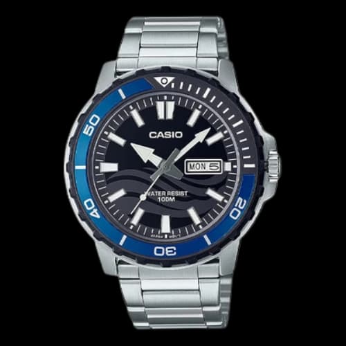 CASIO Analog 'Silver Blue'