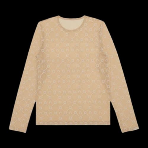 Marine Serre Moonogram Mesh Flock Crewneck Jumper 'Light Beige'