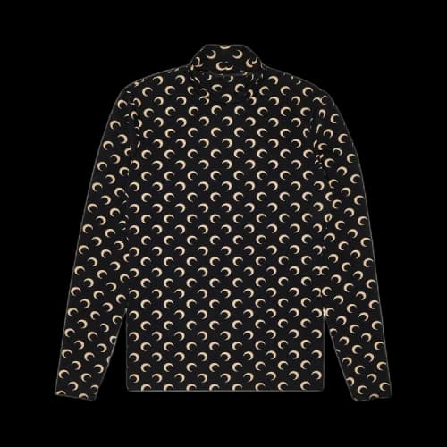 Marine Serre Regenerated All Over Moon Jersey Second Skin Top 'Black'