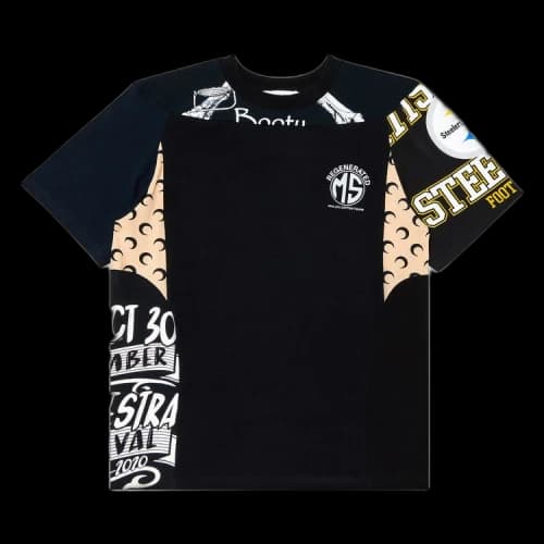 Marine Serre Regenerated Graphic Patchwork T-Shirt 'Black'