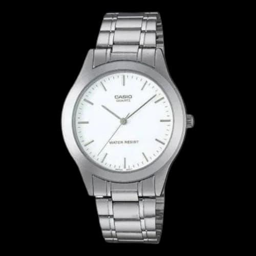 CASIO Dress Series White Dial Quartz Movement Waterproof Stainless Steel Strap Watch Analog