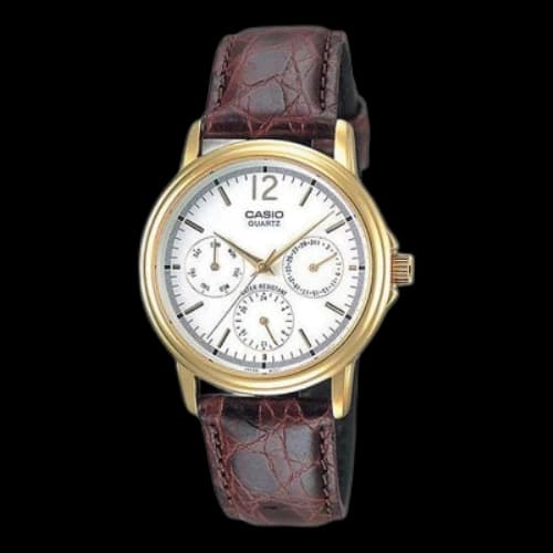 CASIO STANDARD Series White Dial Quartz Watch Waterproof Leather Strap Mens