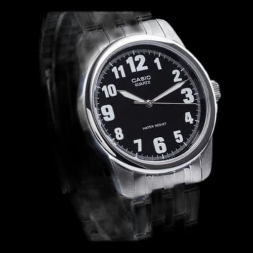 CASIO Dress Series 3 0 Meter Waterproof Stainless Steel Case Quartz Movement Black Watch