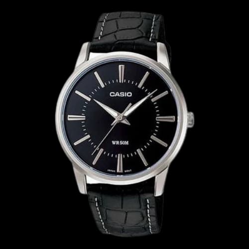 CASIO Waterproof Unisex Mens Black Analog