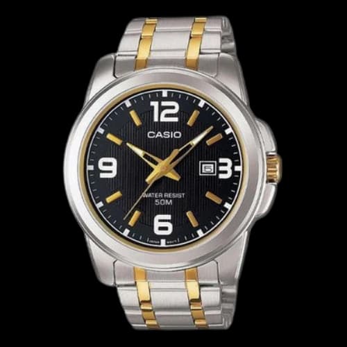 CASIO Quartz Gold/ Sports Unisex Mens Silver Analog