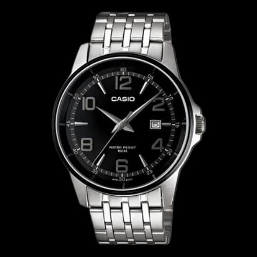 CASIO Quartz Movement 100m Waterproof Watch Stainless Steel Strap Mens