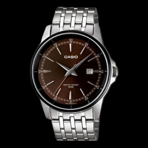 CASIO Quartz Movement 100m Waterproof Watch Stainless Steel Strap Mens