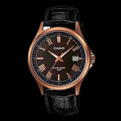CASIO Male DRESS Japan / South Korea Fashion Mens BlackGold Analog