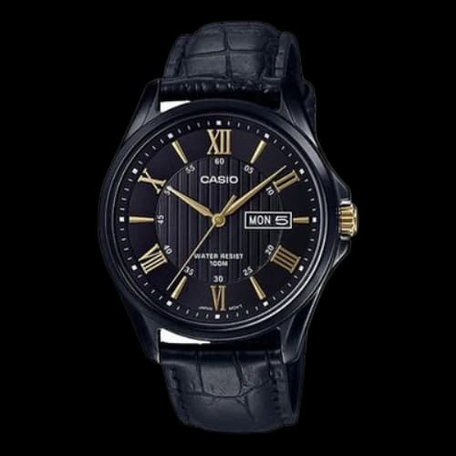 CASIO STANDARD Series Retro Watch Calendar MTP-1384BL-1A Mens Black Analog