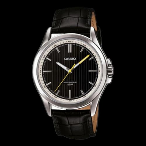 CASIO quartz Leather Strap 41mm 50m waterproof Mens