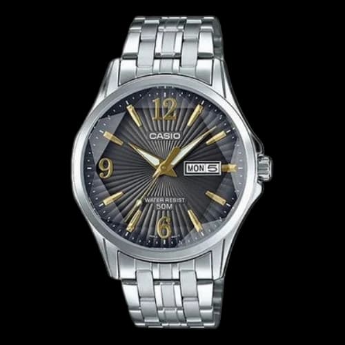 Casio Standard Analog Watch 'Silver Grey Gold'
