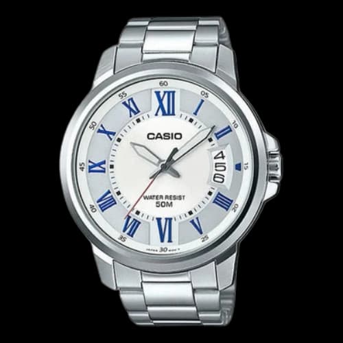CASIO ENTICER Series Quartz Watch Stainless Steel Strap 50m Waterproof Mens