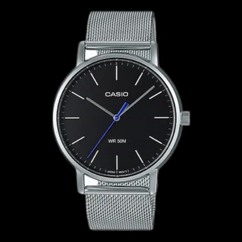CASIO Quartz Waterproof Mens Silver Analog