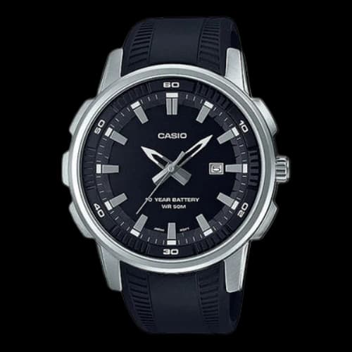 Casio Dress Classic Analog Watch 'Metallic Silver Black'