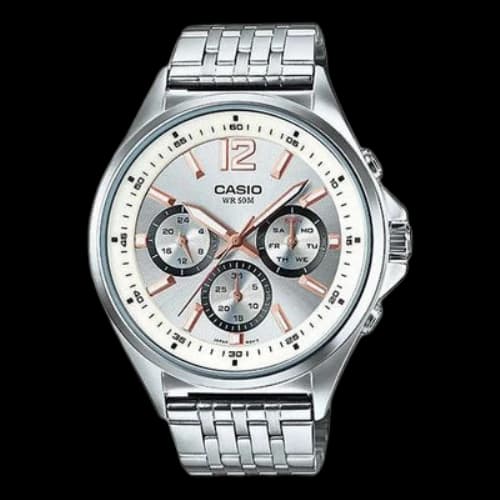 Casio Edifice Waterproof Quartz Analog Watch 'Silver Gold'