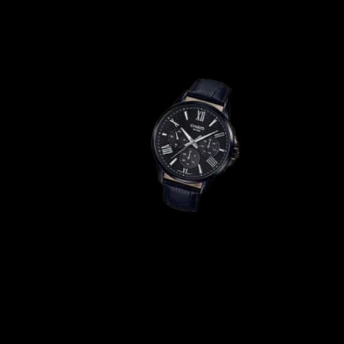 CASIO Quartz Waterproof Black Dial Mens Black Analog
