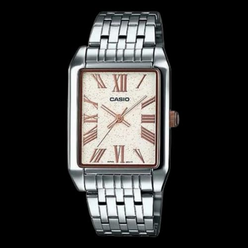 CASIO Waterproof Quartz Dial 30mm Stainless Steel Strap Watch Mens Silver Analog