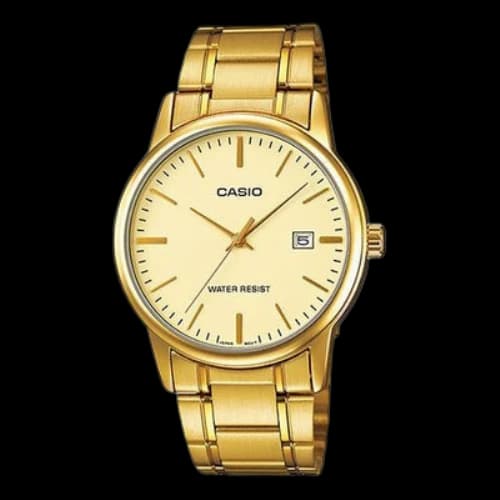 CASIO STANDARD Series Retro Series MTP-V002G-9A Mens Gold Analog