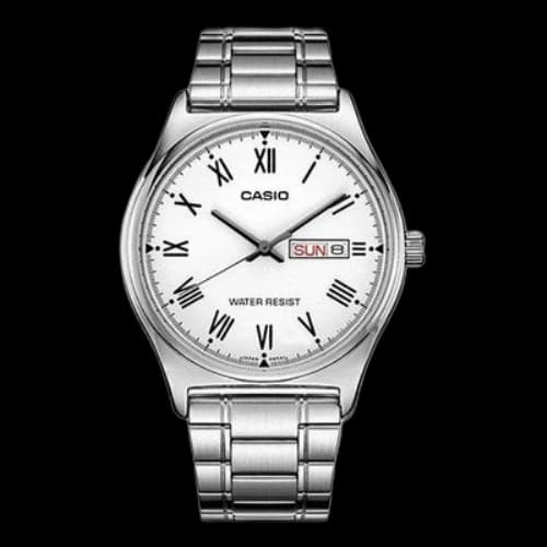 Casio Dress Classic Minimalistic Analog Watch 'Silver Steel White'