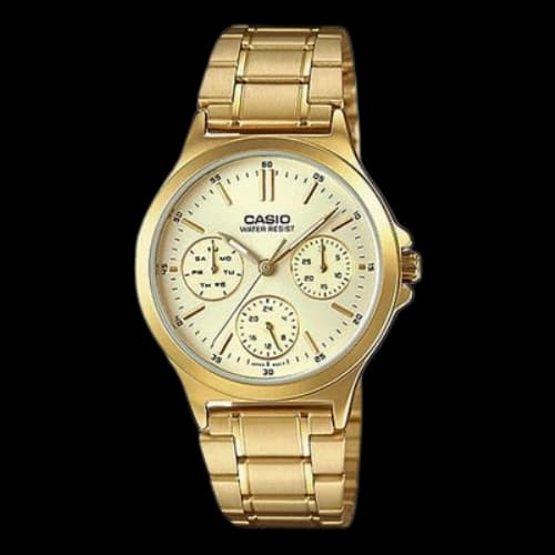 CASIO DRESS Series waterproof Stainless Steel Color MTP-V300G-9A Mens Gold Analog