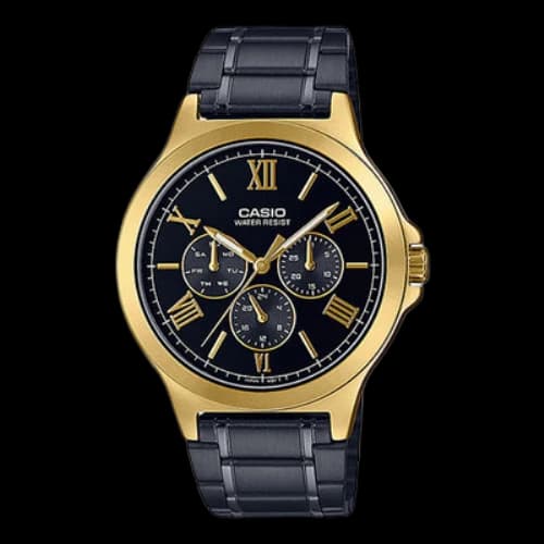 Casio Dress Classic Analog Watch 'Gold Black'
