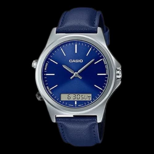 Casio Dress Classic Business Analog-Digital Watch 'Silver Royal Blue'