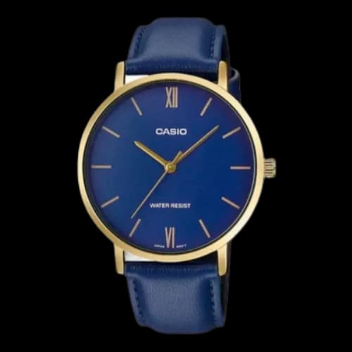 CASIO DRESS Series All-match Pointer Men's Quartz Waterproof Mens Blue Analog