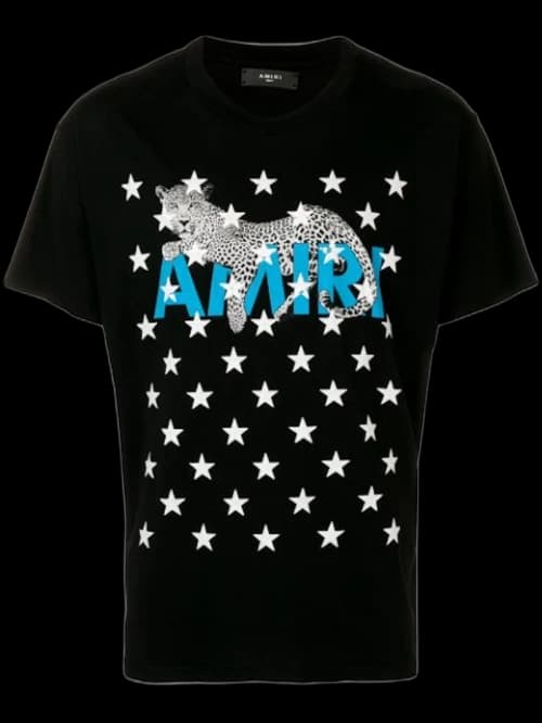 AMIRI Leopard Star T-shirt Black