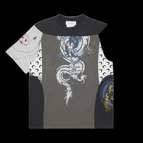Marine Serre Regenerated Graphic T-Shirt 'Black'