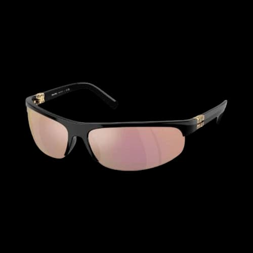 Miu Oval Sunglasses 'Black'