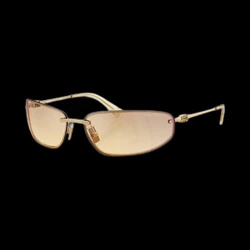 Miu Oval Sunglasses 'Gold'