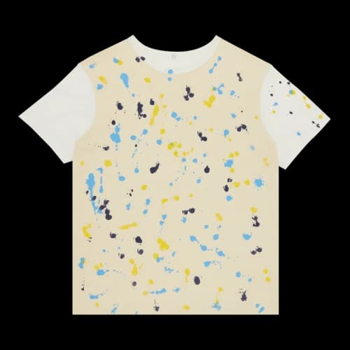 Yohji Yamamoto Paint Splatter Tee 'Cream'