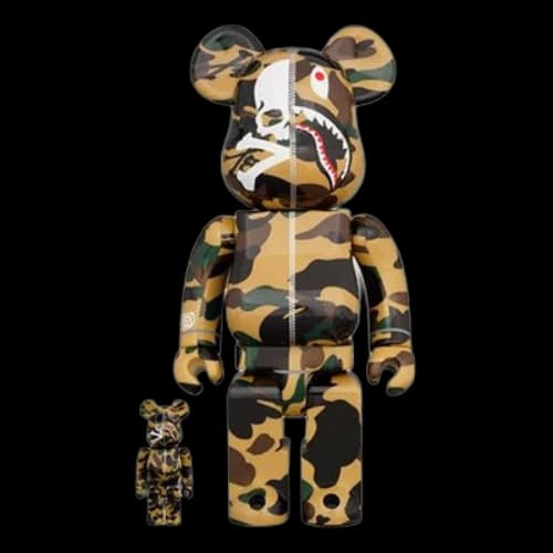 Bearbrick MMJ Mastermind JAPAN VS BAPE Yellow 100%+400%