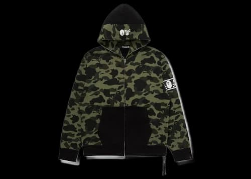BAPE x Mastermind 1St Camo Full Zip Hoodie Green