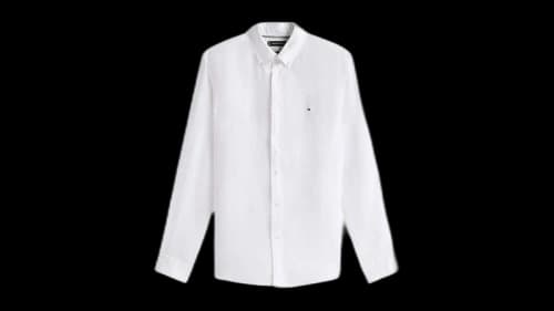 Tommy Hilfiger Pigment-Dyed Linen Shirt White
