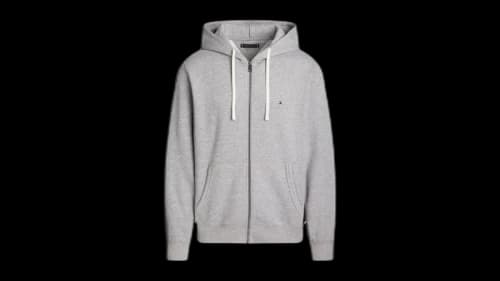 Tommy Hilfiger Full Zip Cotton Hoodie Gray